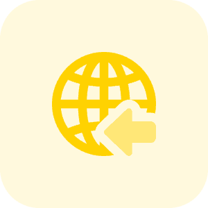 Globe icon Yellow